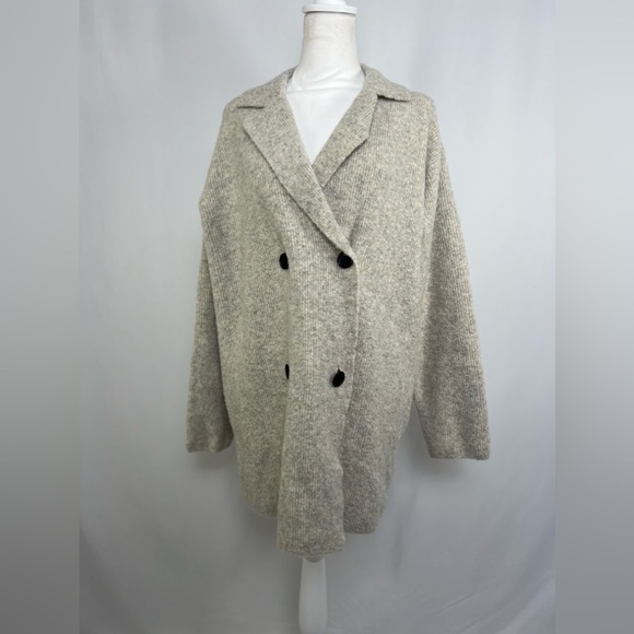 NEW / J.crew Wool-blend bouclé double-breasted sweater-blazer - Picture 2 of 3